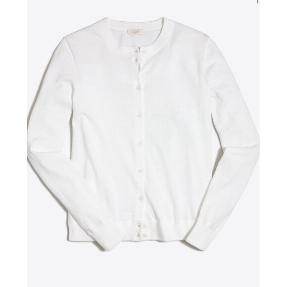 J. Crew Factory Classic Cotton Cardigan Sweater Size Large - Picture 2 of 5